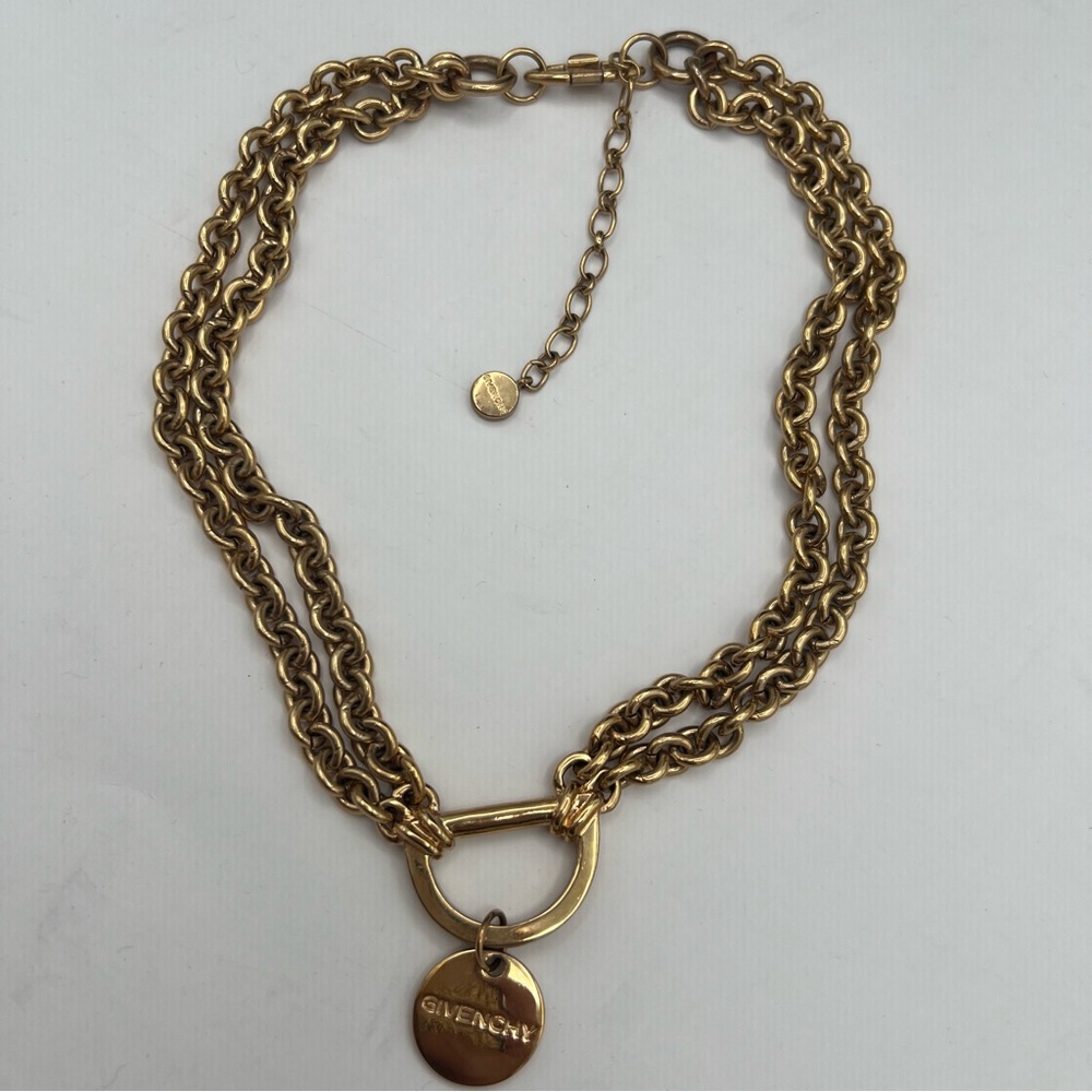 Givenchy Gold Chain Necklace and Earring Set - Picture 2 of 12